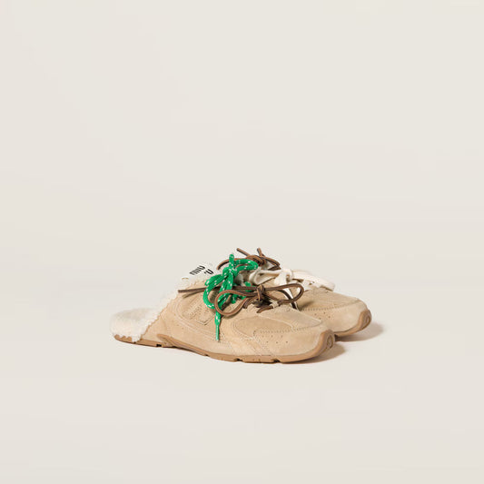 530 SL Mules – Bleached Leather & Shearling Edition (Écru)