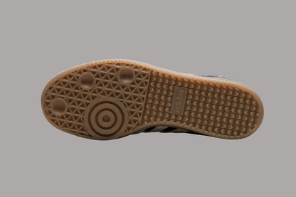 Navy Croc-Embossed Heritage Sneakers – Gum Sole Edition